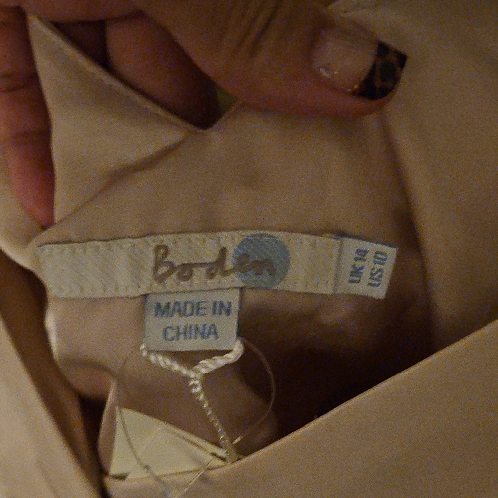 Boden Cream Silk Dress - Picture 2 of 4